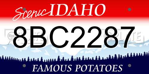 8BC2287 Idaho License Plate