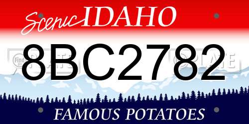 8BC2782 Idaho License Plate