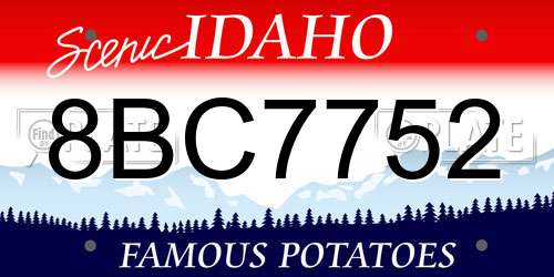 8BC7752 Idaho License Plate