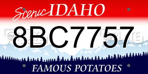 8BC7757 Idaho License Plate
