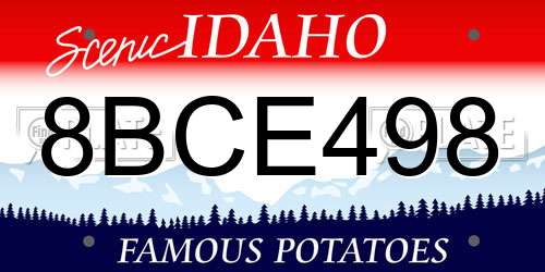 8BCE498 Idaho License Plate