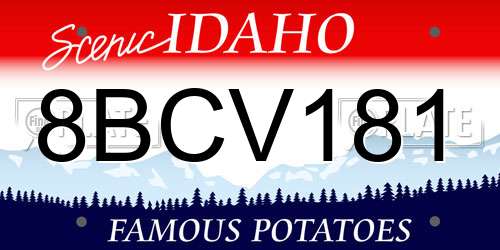8BCV181 Idaho License Plate
