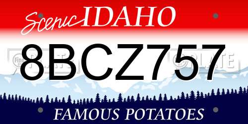 8BCZ757 Idaho License Plate