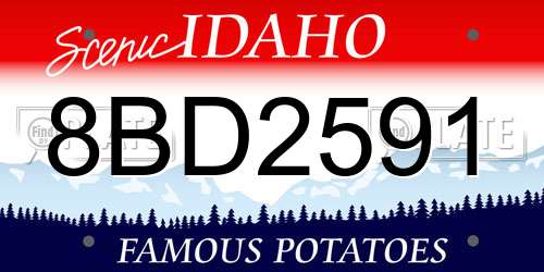 8BD2591 Idaho License Plate