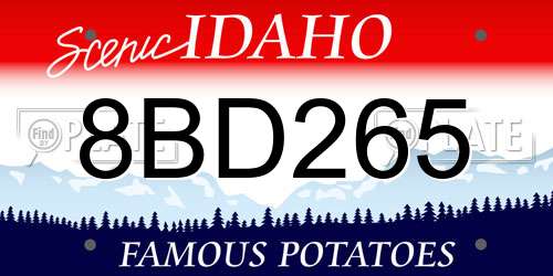 8BD265 Idaho License Plate
