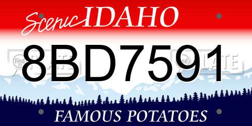 8BD7591 Idaho License Plate