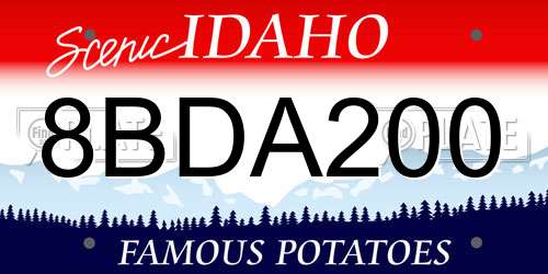 8BDA200 Idaho License Plate