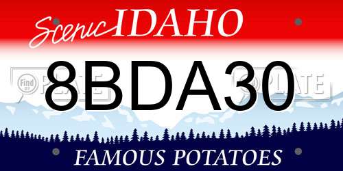 8BDA30 Idaho License Plate