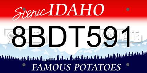 8BDT591 Idaho License Plate