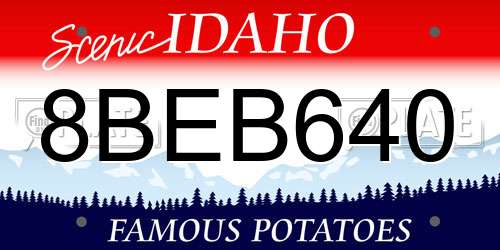 8BEB640 Idaho License Plate