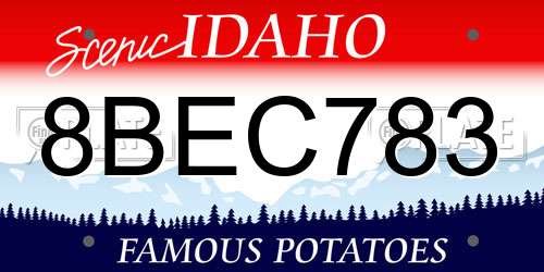 8BEC783 Idaho License Plate