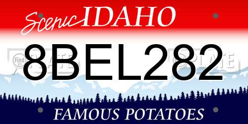 8BEL282 Idaho License Plate