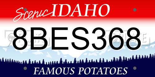 8BES368 Idaho License Plate