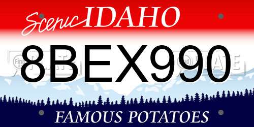 8BEX990 Idaho License Plate