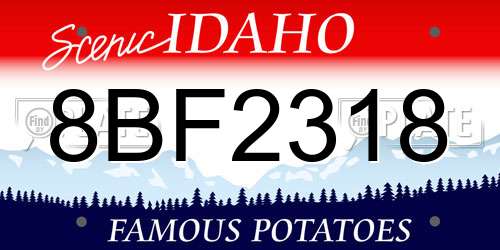 8BF2318 Idaho License Plate