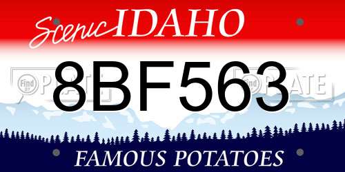 8BF563 Idaho License Plate