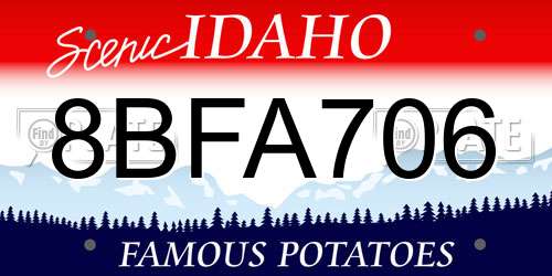 8BFA706 Idaho License Plate