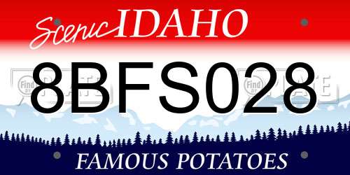 8BFS028 Idaho License Plate