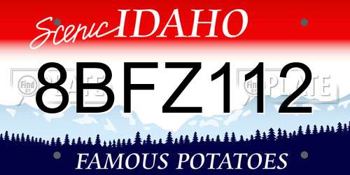 8BFZ112 Idaho License Plate