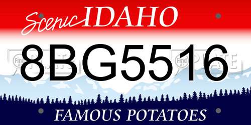8BG5516 Idaho License Plate