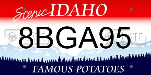 8BGA95 Idaho License Plate