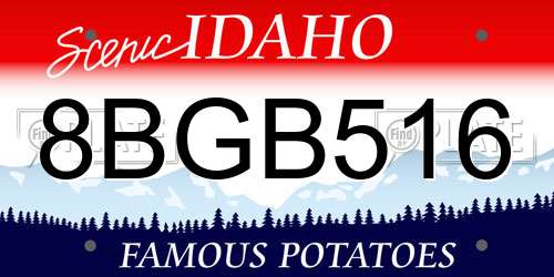 8BGB516 Idaho License Plate
