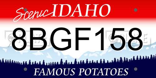 8BGF158 Idaho License Plate