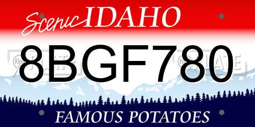 8BGF780 Idaho License Plate