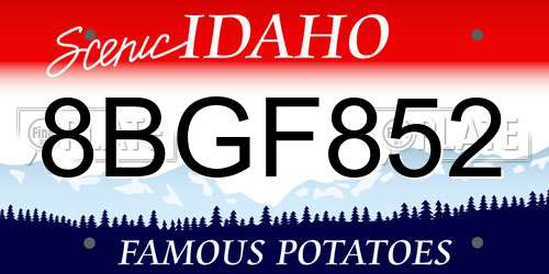 8BGF852 Idaho License Plate