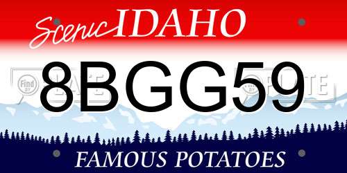 8BGG59 Idaho License Plate