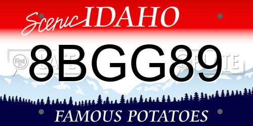 8BGG89 Idaho License Plate