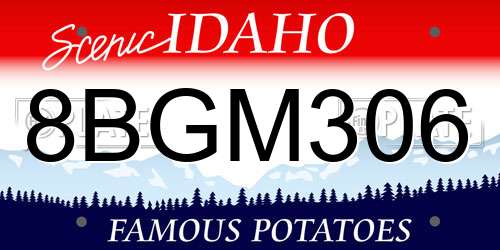 8BGM306 Idaho License Plate