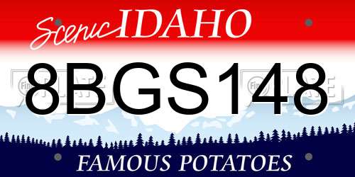 8BGS148 Idaho License Plate