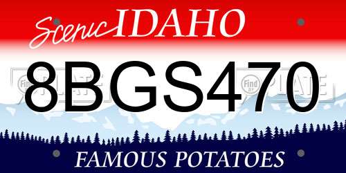 8BGS470 Idaho License Plate