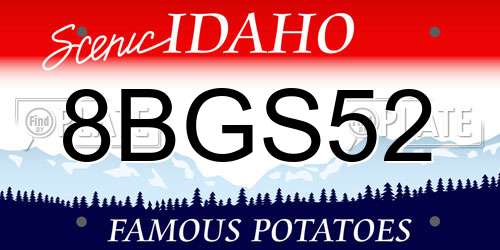 8BGS52 Idaho License Plate