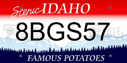 8BGS57 Idaho License Plate