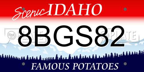 8BGS82 Idaho License Plate