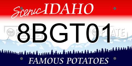 8BGT01 Idaho License Plate