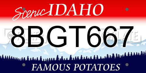 8BGT667 Idaho License Plate