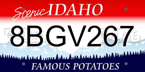 8BGV267 Idaho License Plate