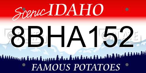 8BHA152 Idaho License Plate