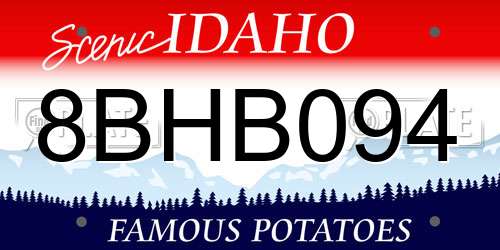 8BHB094 Idaho License Plate