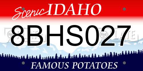 8BHS027 Idaho License Plate