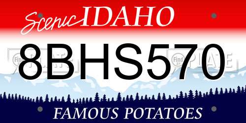 8BHS570 Idaho License Plate