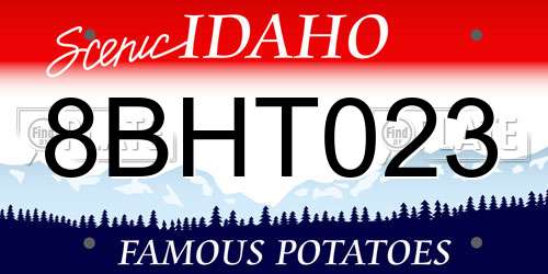 8BHT023 Idaho License Plate