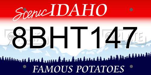 8BHT147 Idaho License Plate