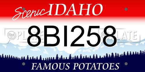 8BI258 Idaho License Plate