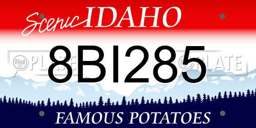 8BI285 Idaho License Plate