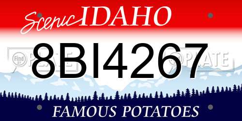 8BI4267 Idaho License Plate