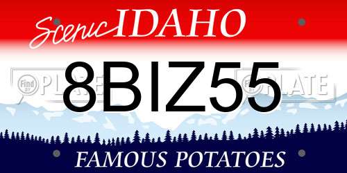 8BIZ55 Idaho License Plate
